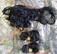 6A Grade Virgin Brazilian Wavy 3 Bundle 8" long fully extended weave extensions
