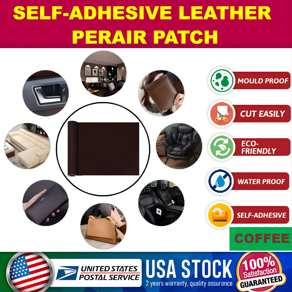 Leather Repair Kit Self-Adhesive Patch Stick on Sofa Clothing Car Seat Couch