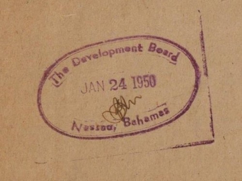 Bahamas 1950 OHMS Cover w/CROWN CIRCLE in Black & DEVELOPMENT BOARD OVAL - Picture 3 of 3