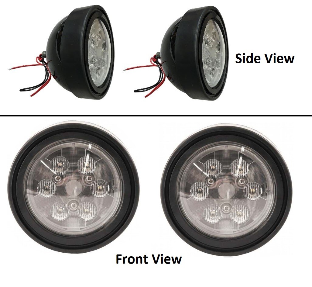 Pair LED Flat Top Fender Lights for IH 1026, 1066, 1086, 1206