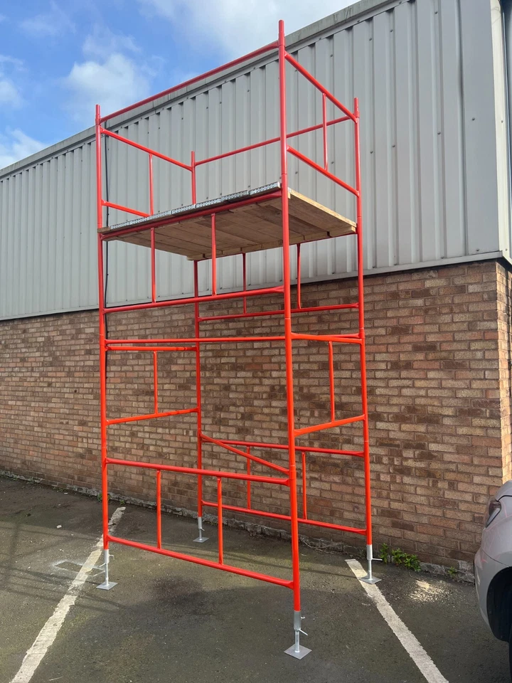 SCAFFOLD TOWERS 6' X 4' DIY 25'6ft WORKING HEIGHT, PPC SAFETY ORANGE TOWERS