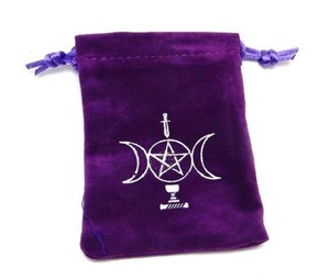 purple velvet purse