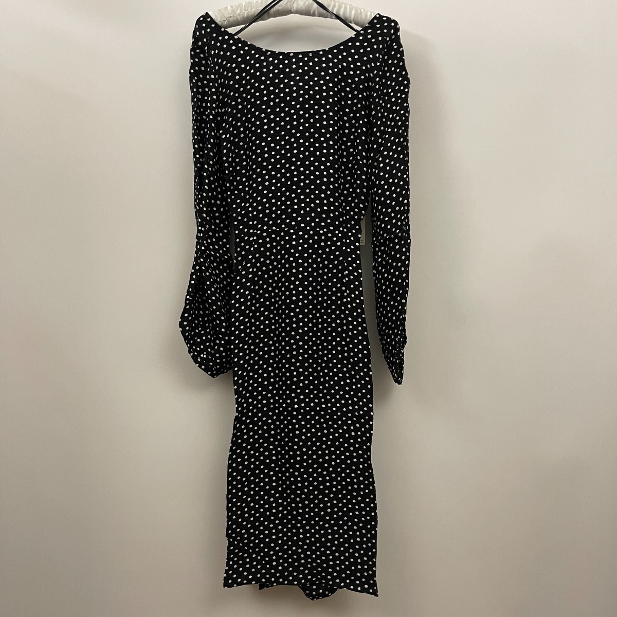 anthropologie black polka dot dress Anthropologie black white polka dot dress