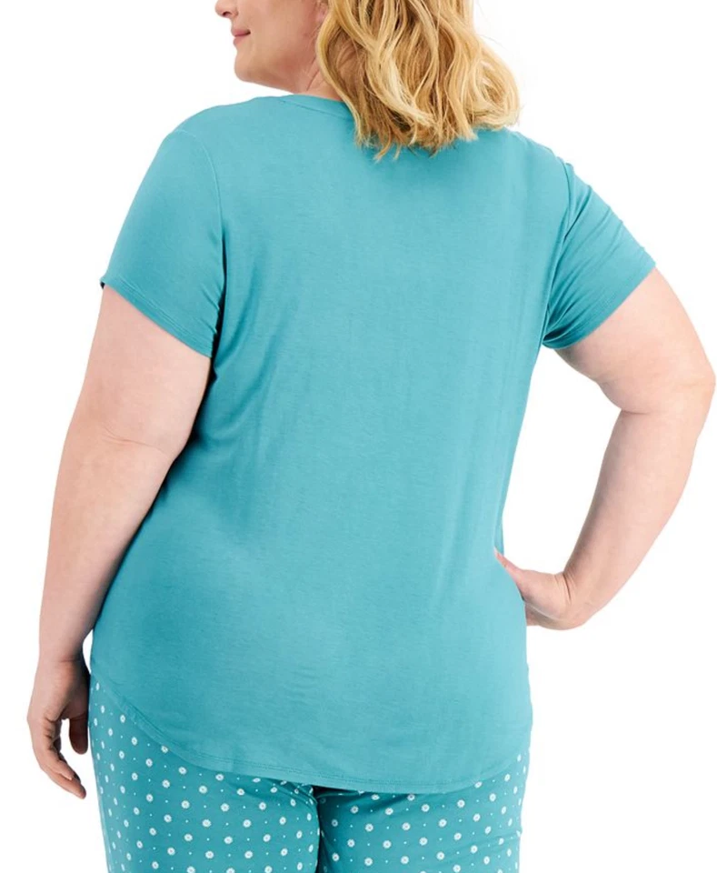 Pijama ultra suave para mujer ALFANI cuello en V top talla grande 2X pijamas ropa de dormir Foto 2 de 2