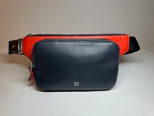 Dudu Borsa Uomo Pelle Cintura Vita Colorata Navy Manila con Cerniera