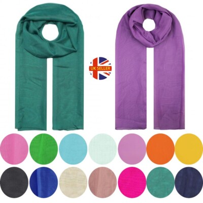 Chiffon Schals Damen Uni Halstuch Retro leicht Bandana Halstuch Qualität