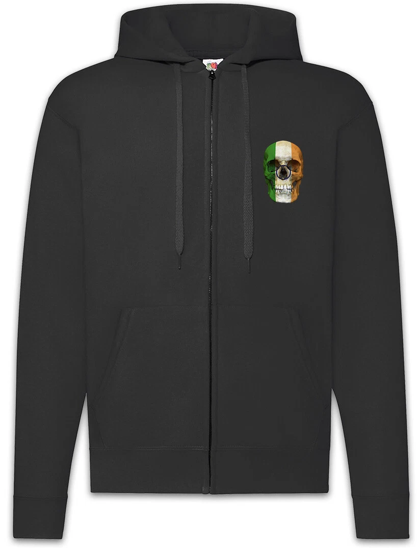 Classic India Skull Flag Zipper Hoodie Flagge Biker Banner Indien
