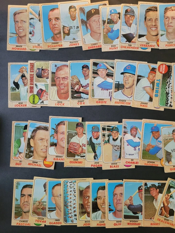Tarjetas de béisbol 1968 Topps - Lote de 66 tarjetas - Tommy Davis | Ron Hunt | ¡Más! Foto 4 de 4