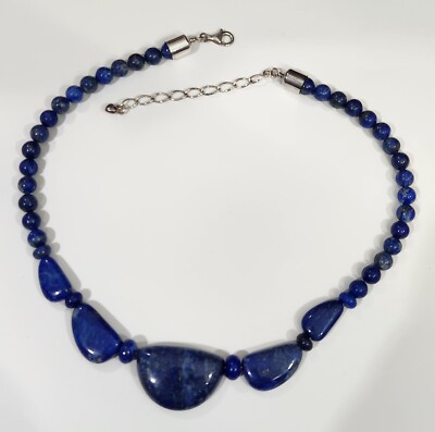 Jay King DRT Mine Finds Sterling Silver Blue Lapis Necklace NEW NOS