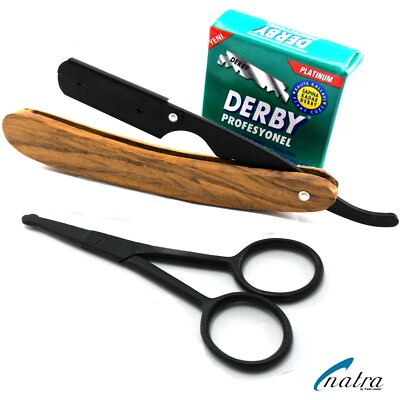 Rasiermesser + 100 DERBY Professional Rasierklingen Rasierer Rasur Razor NATRA