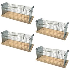 4er Set Lebend Rattenfalle 29x12x12,5 cm Lebendfalle Kastenfalle Mause Falle