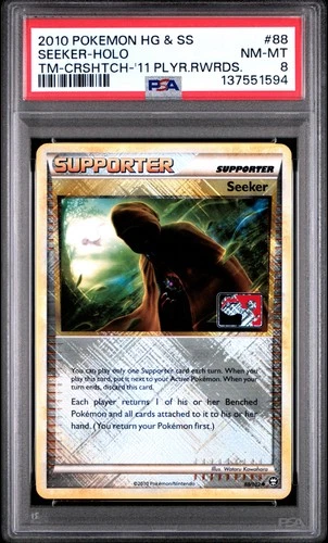 2010 POKEMON HEARTGOLD & SOULSILVER TRIUMPHANT #88 SEEKER-HOLO PSA 8