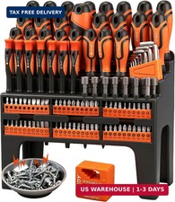 124-Piece Magnetic Screwdriver Set with Plastic Racking, Precision Screwdrivers,