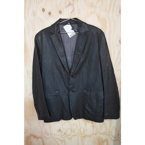 Giacca di pelle nera Bottega Veneta