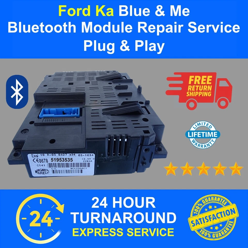 Ford Ka Blue And Me Bluetooth Module Repair Service Plug & Play ALL MODELS - Image 1 of 1