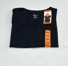 Felina Women's V-Neck Short Sleeve T-Shirt, Black, Size XXL