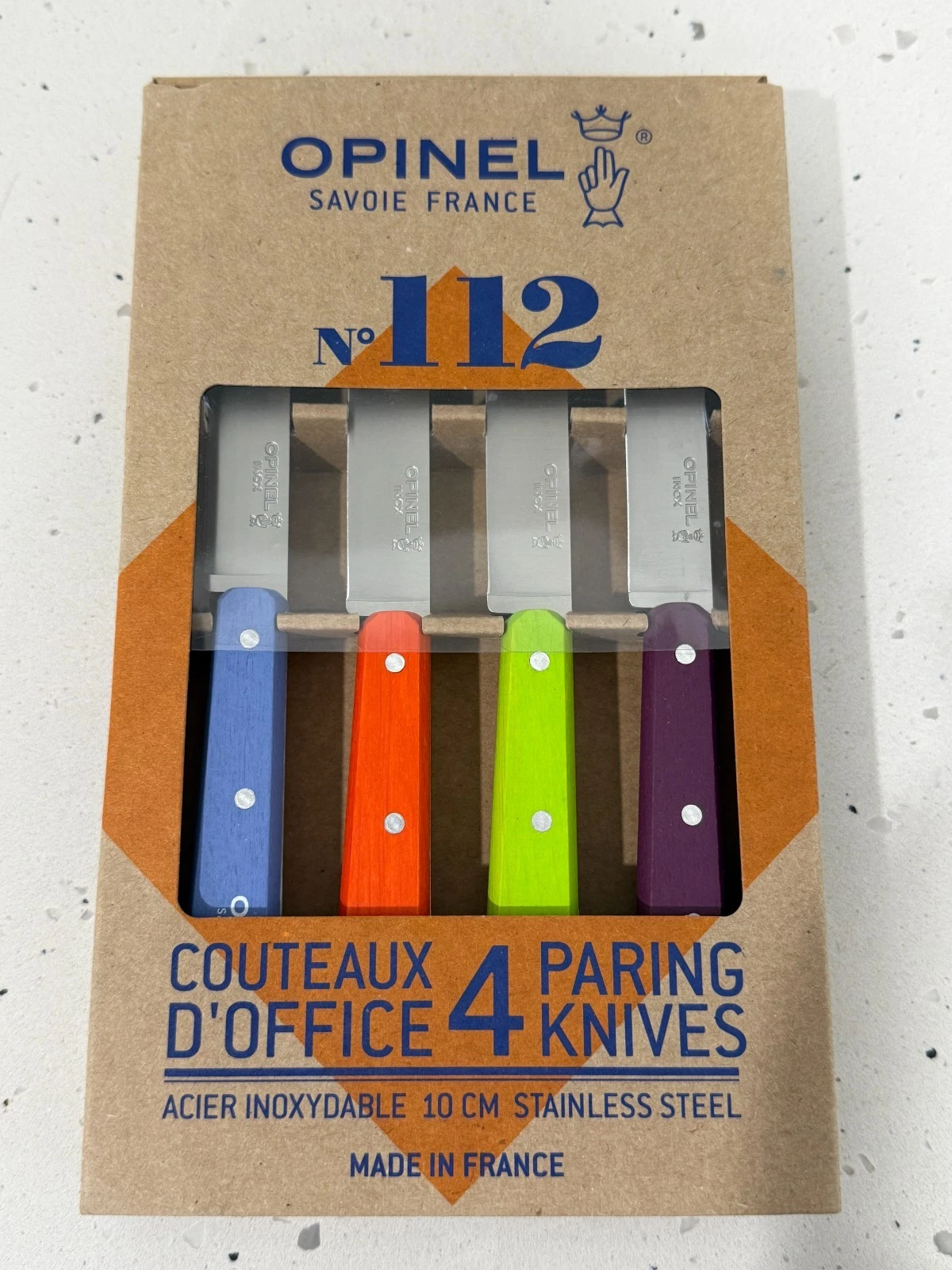 OPINEL No. 112 Paring knife - 4-piece kitchen paring knife set BNIB
