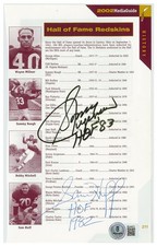 Sam Huff & Sonny Jurgensen Signed Page out of 2002 Media Guide Beckett Hologram