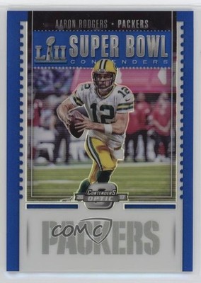 2017 Panini Contenders Optic Super Bowl Blue Prizm 25/25 Aaron Rodgers #SB-9 1h1