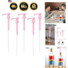 Juego de botellas dispensadoras con bomba de jarabe para café espresso té refrescos cocina rosa 5 piezas