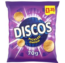 KP Discos PICKLED ONION Crisps - Full Case (16x 70g)