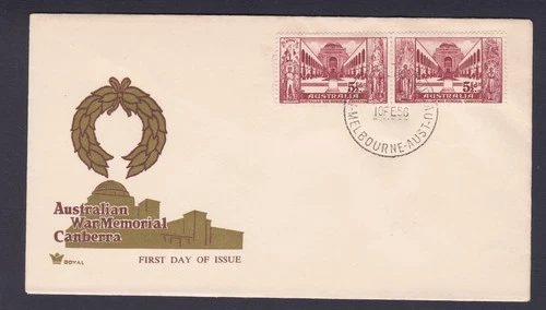 1958 AUSTRALIAN WAR MEMORIAL PRE-DECIMAL STAMP ROYAL FIRST DAY COVER #6