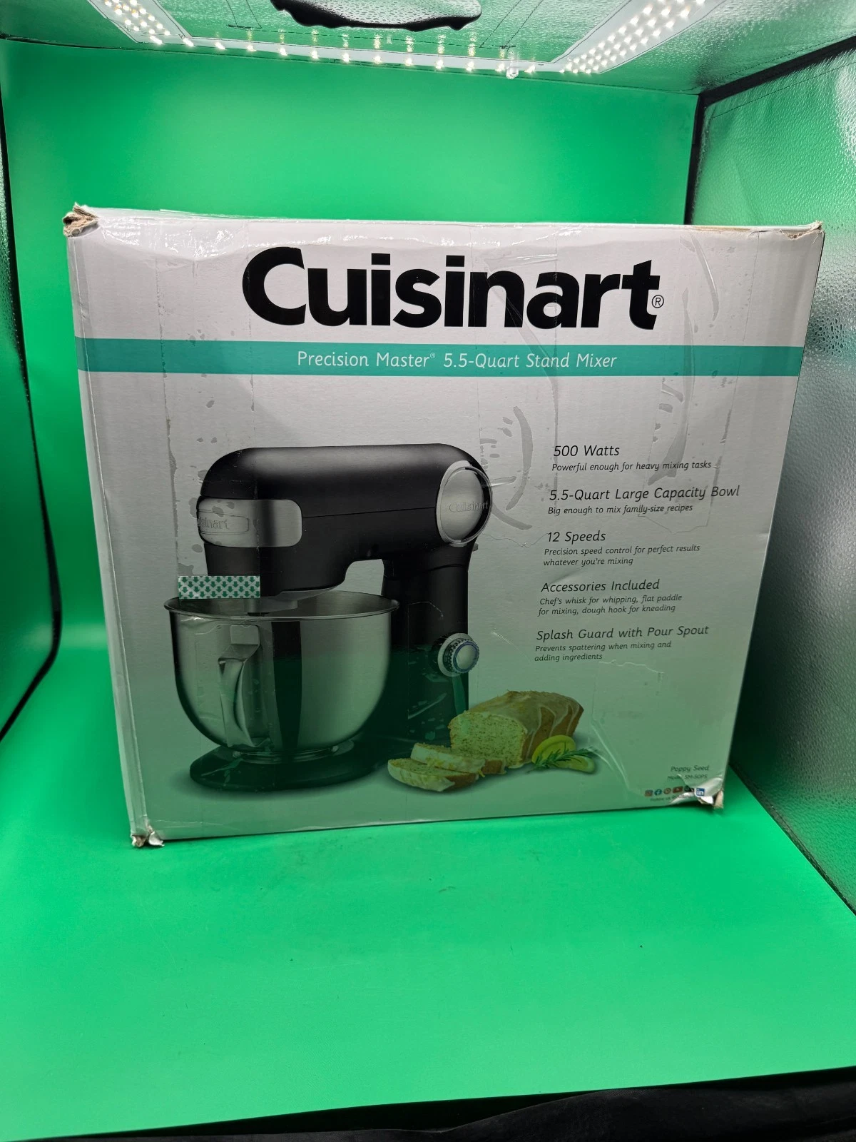 Cuisinart Precision Master 5.5-Quart 12-Speed Stand Mixer (Black) New
Opens in a new window or tab