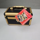 RARE VTG 2001 Color Workshop Makeup Set Kit Black Gold Train Case Y2K NOS...