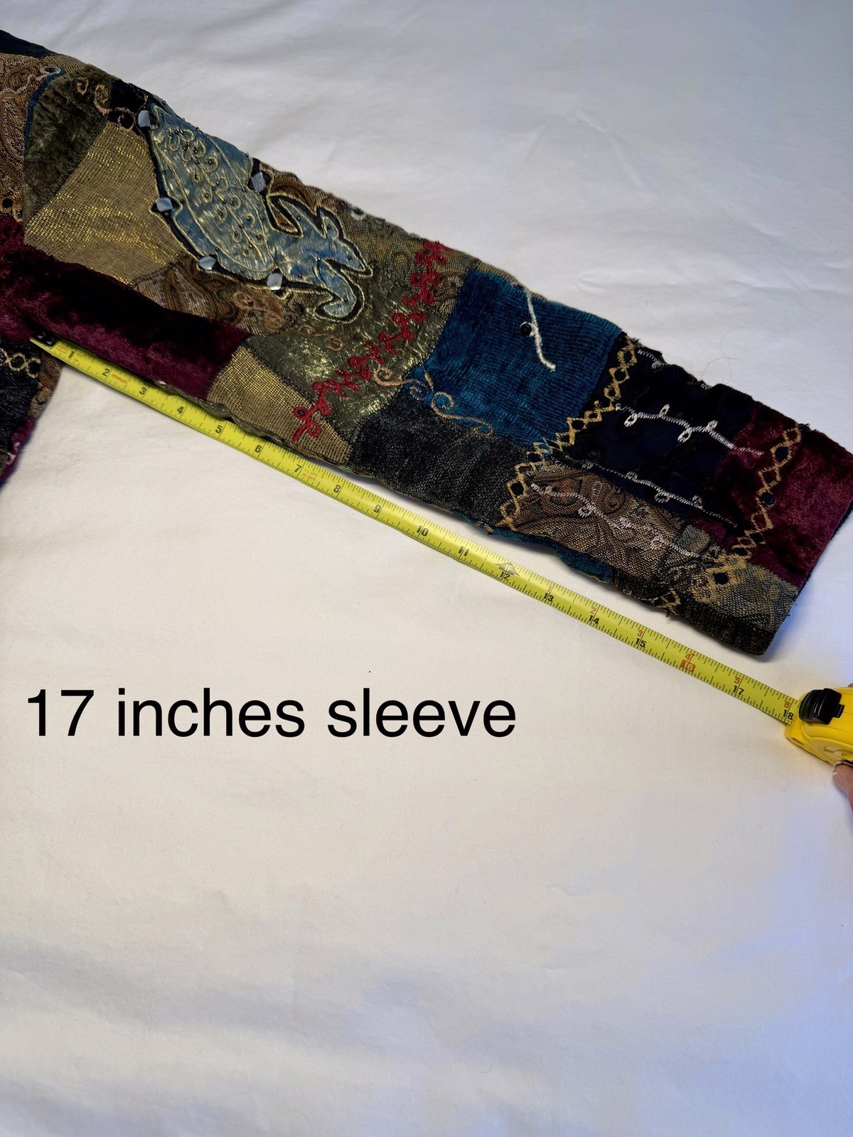 Julia Liu Multicolor Patchwork Embroidered Sequin… - image 3