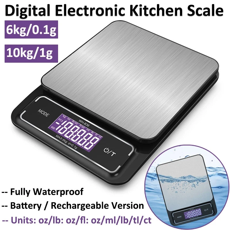 6kg/0.1g 10kg/1g Digital Electronic Kitchen Scale LCD Display Fully Baking Tool
Opens in a new windo