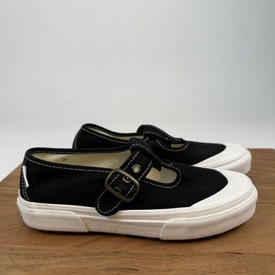 New Womens Vans Mary Jane Ballerina Black Canvas Casual Sneakers Size 6 M NWOB