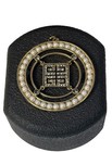 Vintage Givenchy Logo Large Crystal Pearl Necklace Pendant — photo 3