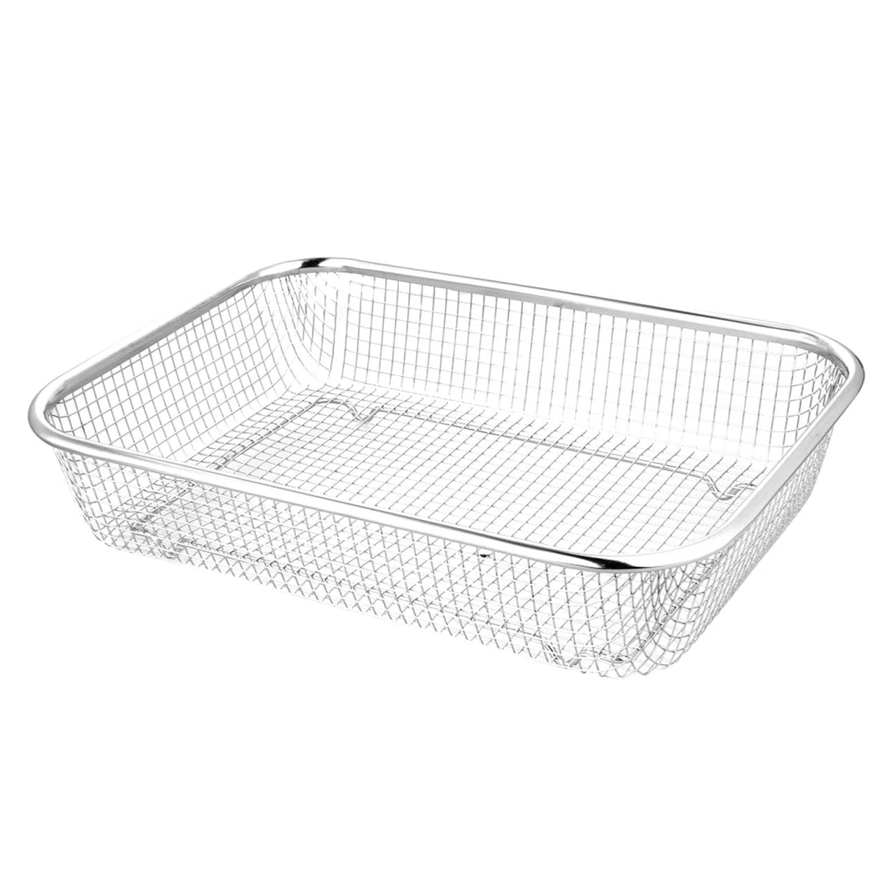 12.99x9.44x2.75 Inch Stainless Steel Rectangular Colander Drain Basket