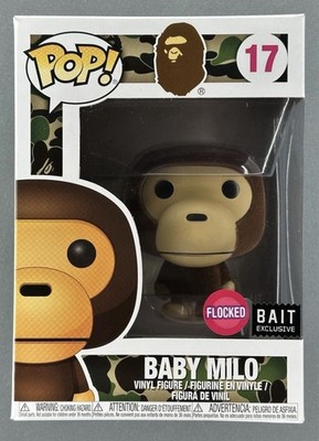Funko Pop Baby Milo #17 Flocked BAIT Exclusive BAPE A Bathing Ape Rare NEW