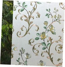 1 Roll 17.7" by 78.7" Privacy Window Film, Camellia Flower 17.7" By 78.7"
