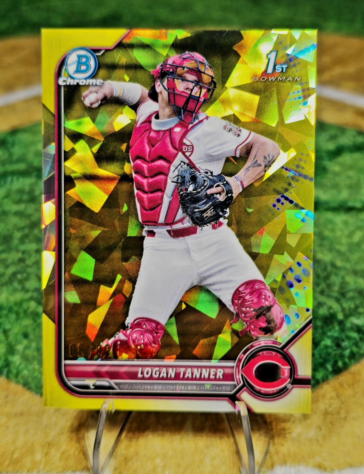 2022 Bowman Chrome Draft Sapphire Edition - Logan Tanner #BDC-55 Yellow /99 (RC)
