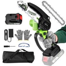 Mini Chainsaw, 6-inch Cordless Electric Mini Chainsaw, Portable Handheld Chai...