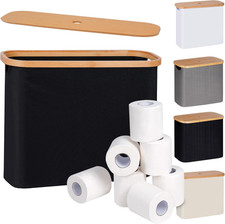 Toilet Paper Storage, Toilet Paper Basket with Lid, Bathroom Storage Organizer,