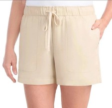 NEW Hilary Radley Women's XXL Tan Tencel Pull-On Shorts Mid Rise