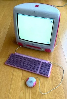 初期iMac DVストロベリー、本体とキーボード・マウス付き Apple iMac DV strawberry All-in-one CRT PC W/Keyboard & Mouse