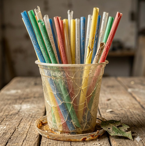 Used Reusable Straw Durable Drinking Accessory For Cold Beverages