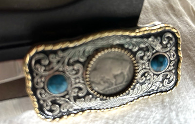 Franklin Mint-Buffalo Nickel Stainless  Folding Knife and Money Clip