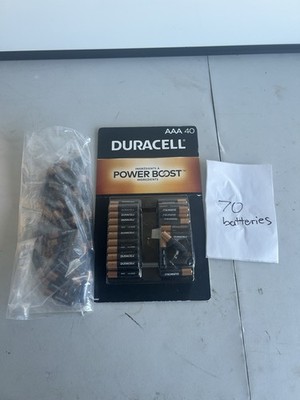 70 Duracell AAA Batteries with Power Boost Alkaline Long Lasting- EXP 2035