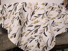 Cotton Tablecloth Floral Herb Leaf Print Squa...