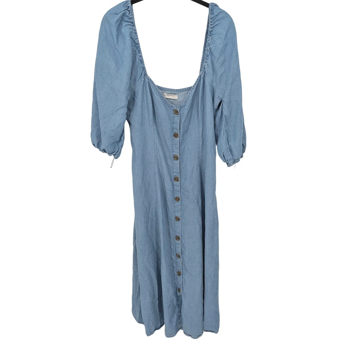 chinese dress ladies Flocked Denim Secretary Dress 100% Cotton