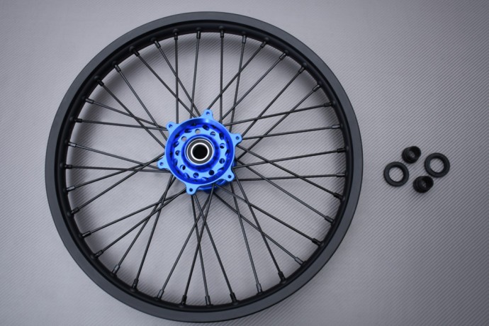 Roue avant enduro complete bleue YZ250 jante moto cross 1.6 x 21 Yamaha