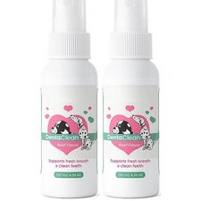 Paquete de 2 spray dentaclean para perros y gatos - removedor de placa y sarro sin cepillo