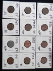12 Circulated EF Lincoln Wheat Cents 1941 to 1958