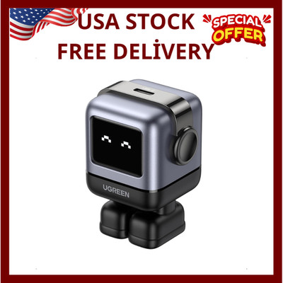 UGREEN Uno 30W USB C Charger Block, Compact Robot GaN Fast for Black
