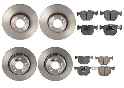 Akebono Front Rear Brake Kit Euro Pads 324mm Disc Rotors For BMW E38 740i 740iL